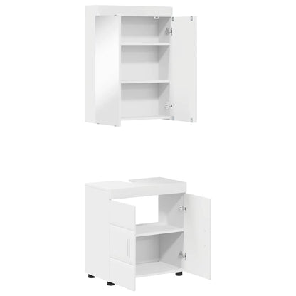 vidaXL Bathroom Furniture Set TULUM 2 pcs White 60 x 34 x 63 cm