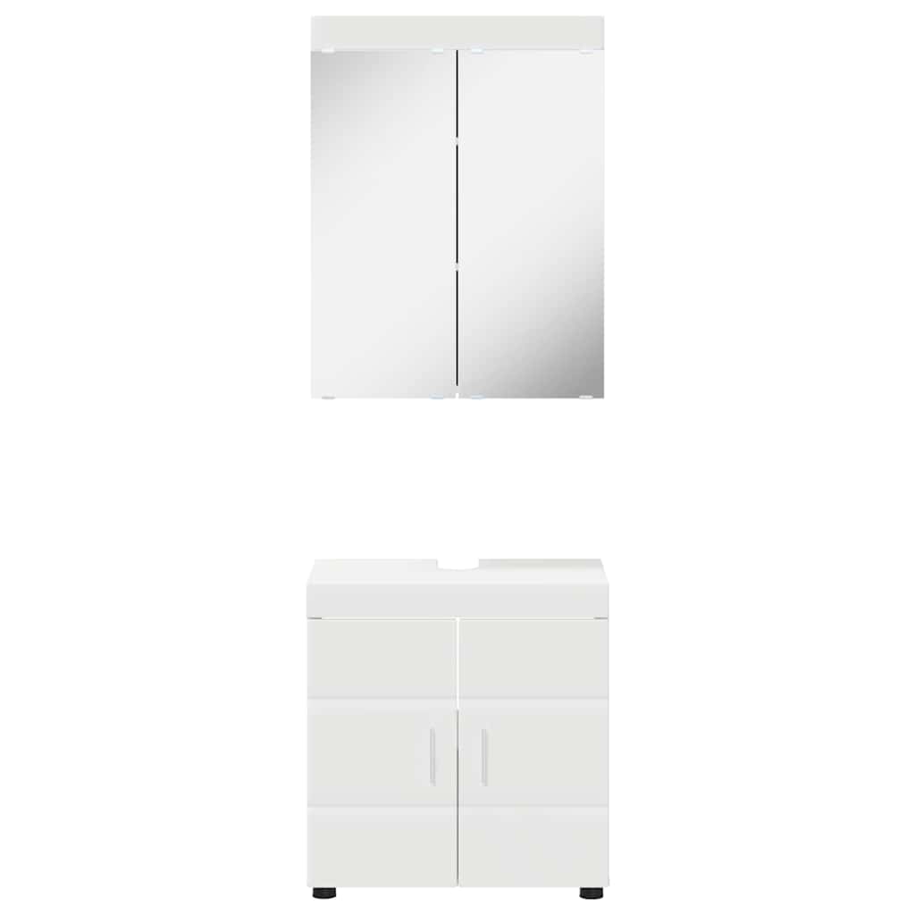 vidaXL Bathroom Furniture Set TULUM 2 pcs White 60 x 34 x 63 cm