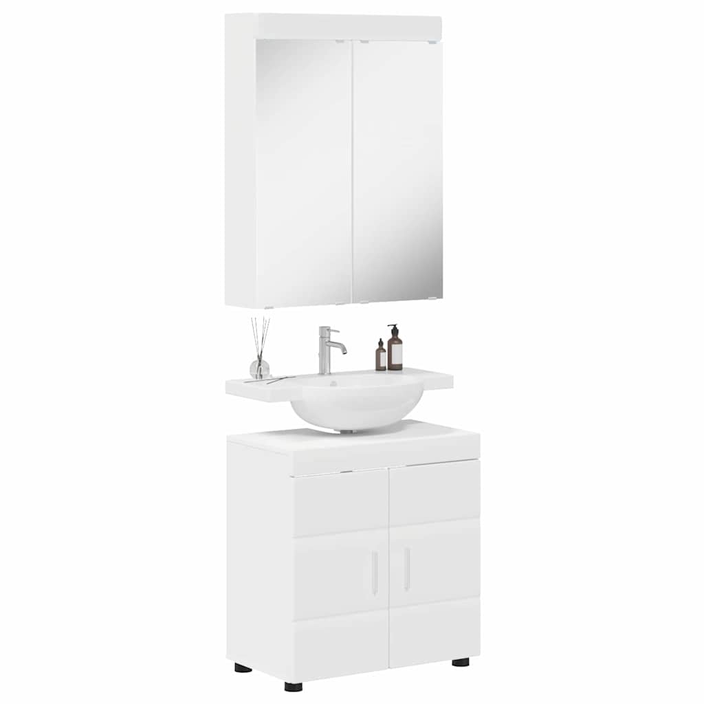 vidaXL Bathroom Furniture Set TULUM 2 pcs White 60 x 34 x 63 cm