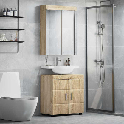vidaXL Bathroom Furniture Set TULUM Sonoma Oak Engineered Wood