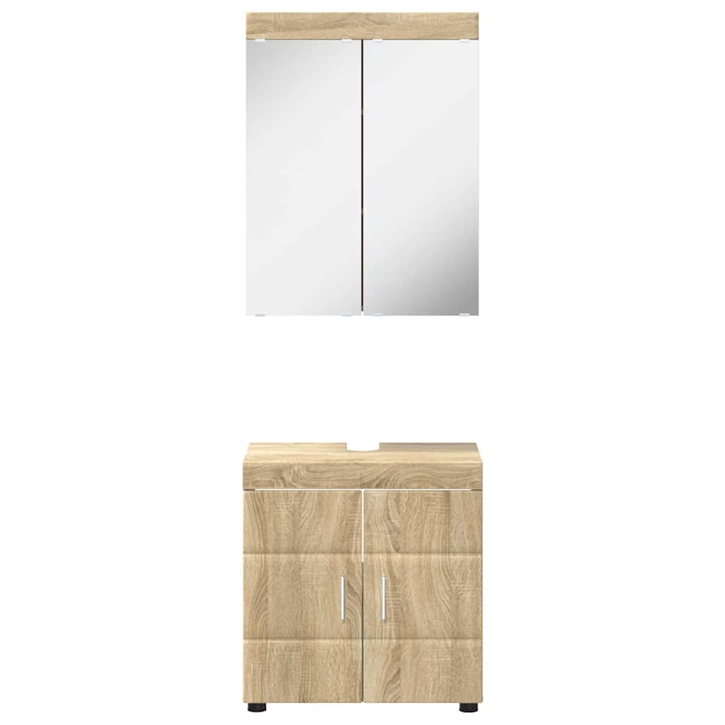 vidaXL Bathroom Furniture Set TULUM Sonoma Oak Engineered Wood