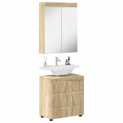 vidaXL Bathroom Furniture Set TULUM Sonoma Oak Engineered Wood
