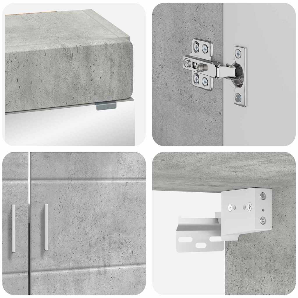 vidaXL Bathroom Furniture Set TULUM 2 pcs Concrete Grey