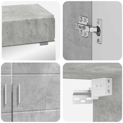 vidaXL Bathroom Furniture Set TULUM 2 pcs Concrete Grey