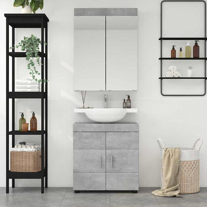 vidaXL Bathroom Furniture Set TULUM 2 pcs Concrete Grey