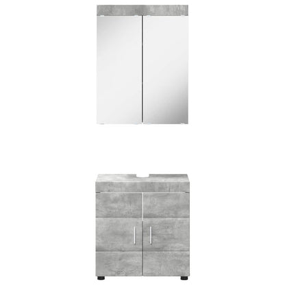vidaXL Bathroom Furniture Set TULUM 2 pcs Concrete Grey