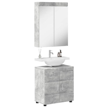 vidaXL Bathroom Furniture Set TULUM 2 pcs Concrete Grey