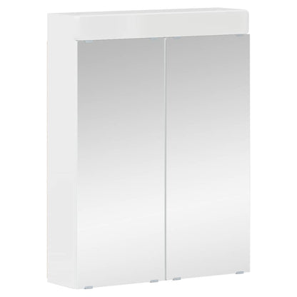vidaXL Bathroom Furniture Set TULUM 2 pcs High Gloss White