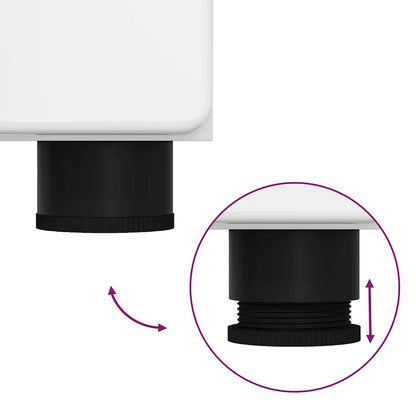 vidaXL Bathroom Furniture Set TULUM High Gloss White Engineered Wood