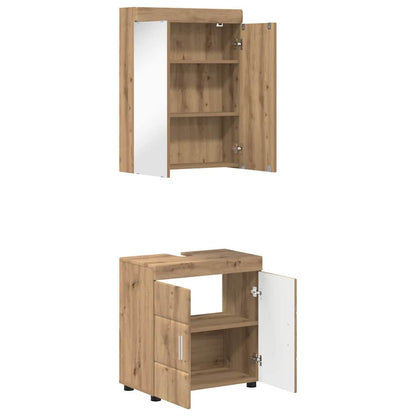 vidaXL Bathroom Furniture Set TULUM Artisan Oak Engineered Wood