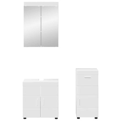 vidaXL Bathroom Furniture Set with Drawer TULUM White Engineered Wood