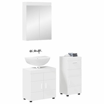 vidaXL Bathroom Furniture Set with Drawer TULUM White Engineered Wood