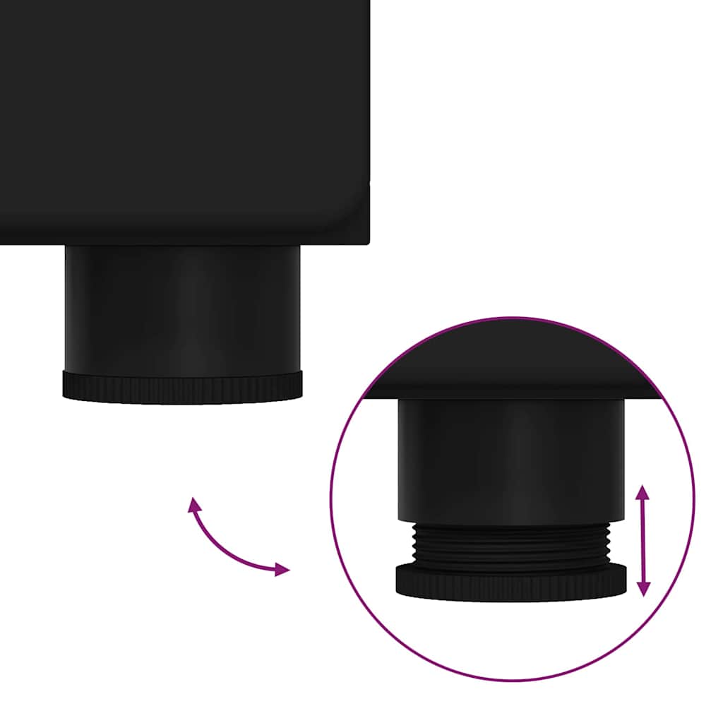 vidaXL Bathroom Furniture Set with Drawer TULUM Black Engineered Wood