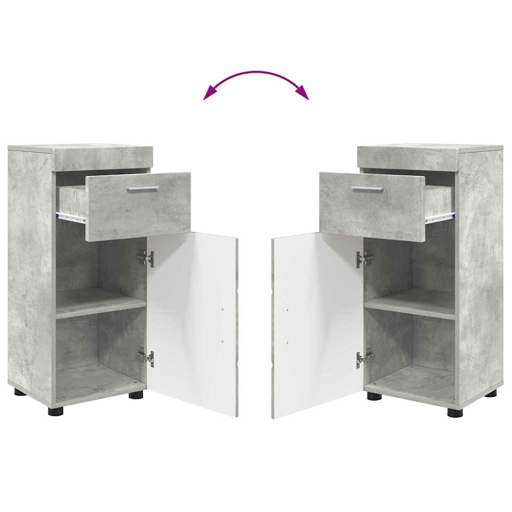 vidaXL Bathroom Furniture Set TULUM 3 pcs Concrete Grey