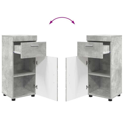 vidaXL Bathroom Furniture Set TULUM 3 pcs Concrete Grey