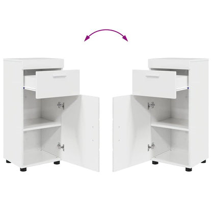 vidaXL Bathroom Furniture Set TULUM 3 pcs High Gloss White