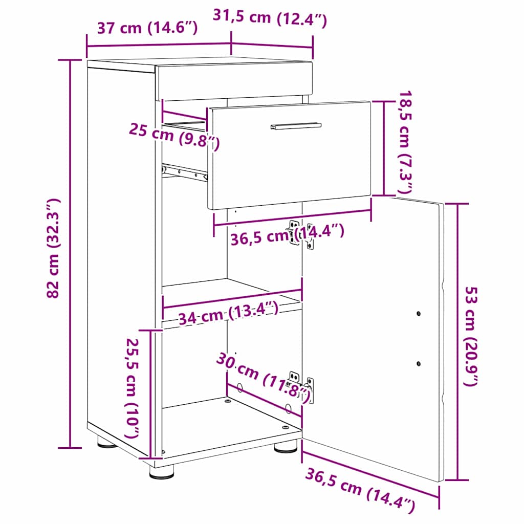 vidaXL Bathroom Furniture Set TULUM 3 pcs High Gloss White
