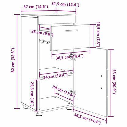 vidaXL Bathroom Furniture Set TULUM 3 pcs High Gloss White