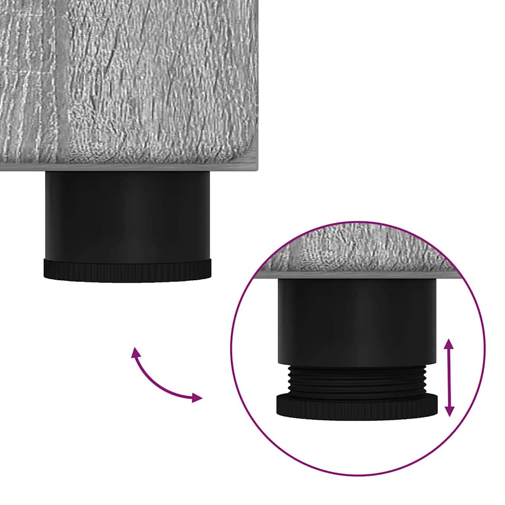 vidaXL Bathroom Furniture Set TULUM Grey Sonoma Engineered Wood