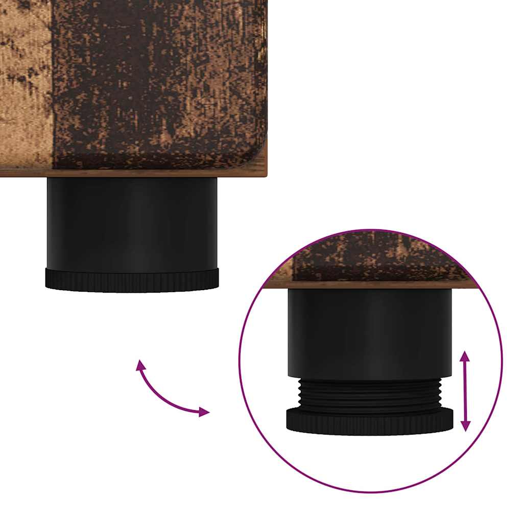 vidaXL Bathroom Furniture Set with Door TULUM Old Wood Engineered Wood