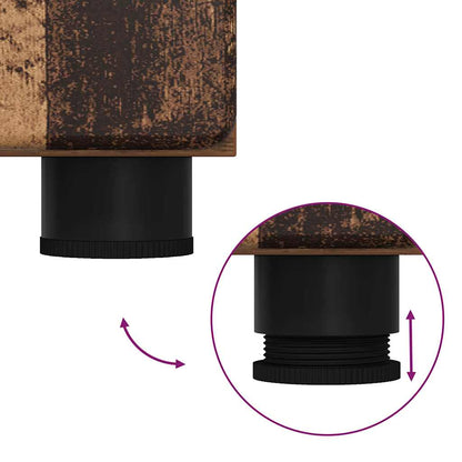 vidaXL Bathroom Furniture Set with Door TULUM Old Wood Engineered Wood