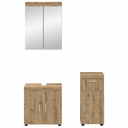 vidaXL Bathroom Furniture Set TULUM Artisan Oak Engineered Wood