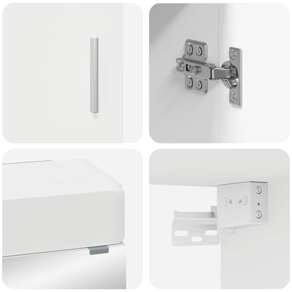 vidaXL Bathroom Furniture Set TULUM 3 pcs White 60 x 34 x 63 cm
