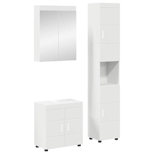 vidaXL Bathroom Furniture Set TULUM 3 pcs White 60 x 34 x 63 cm