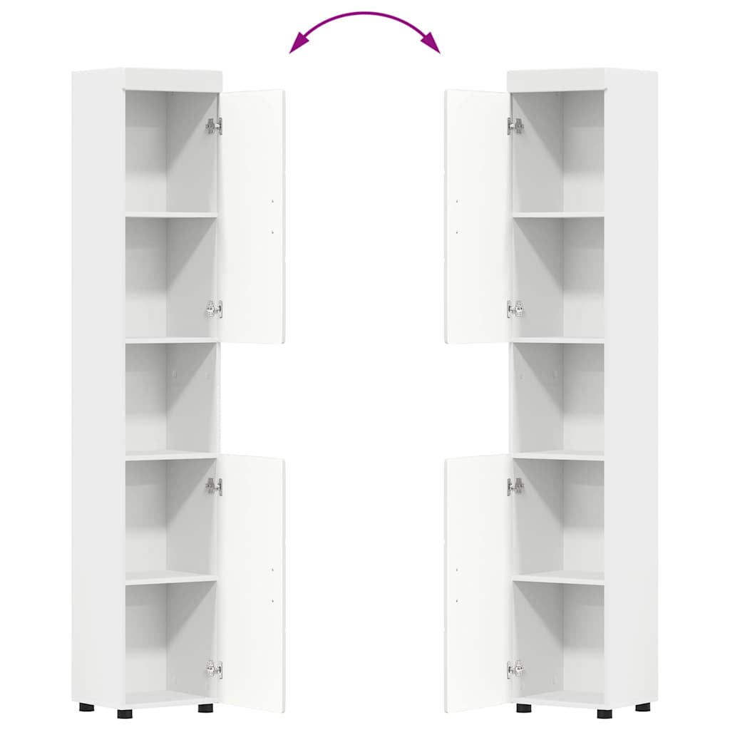 vidaXL Bathroom Furniture Set with Shelf TULUM White Engineered Wood