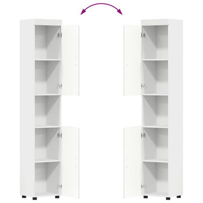 vidaXL Bathroom Furniture Set with Shelf TULUM White Engineered Wood