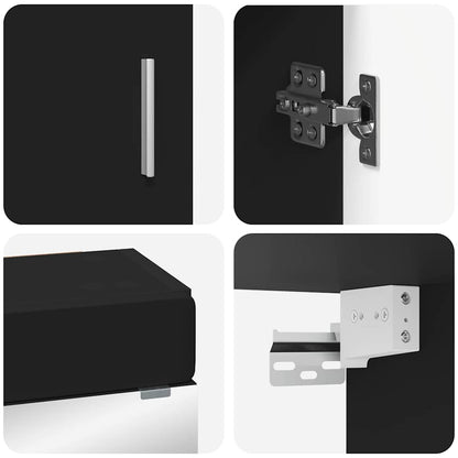 vidaXL Bathroom Furniture Set TULUM 3 pcs Black 60 x 34 x 63 cm