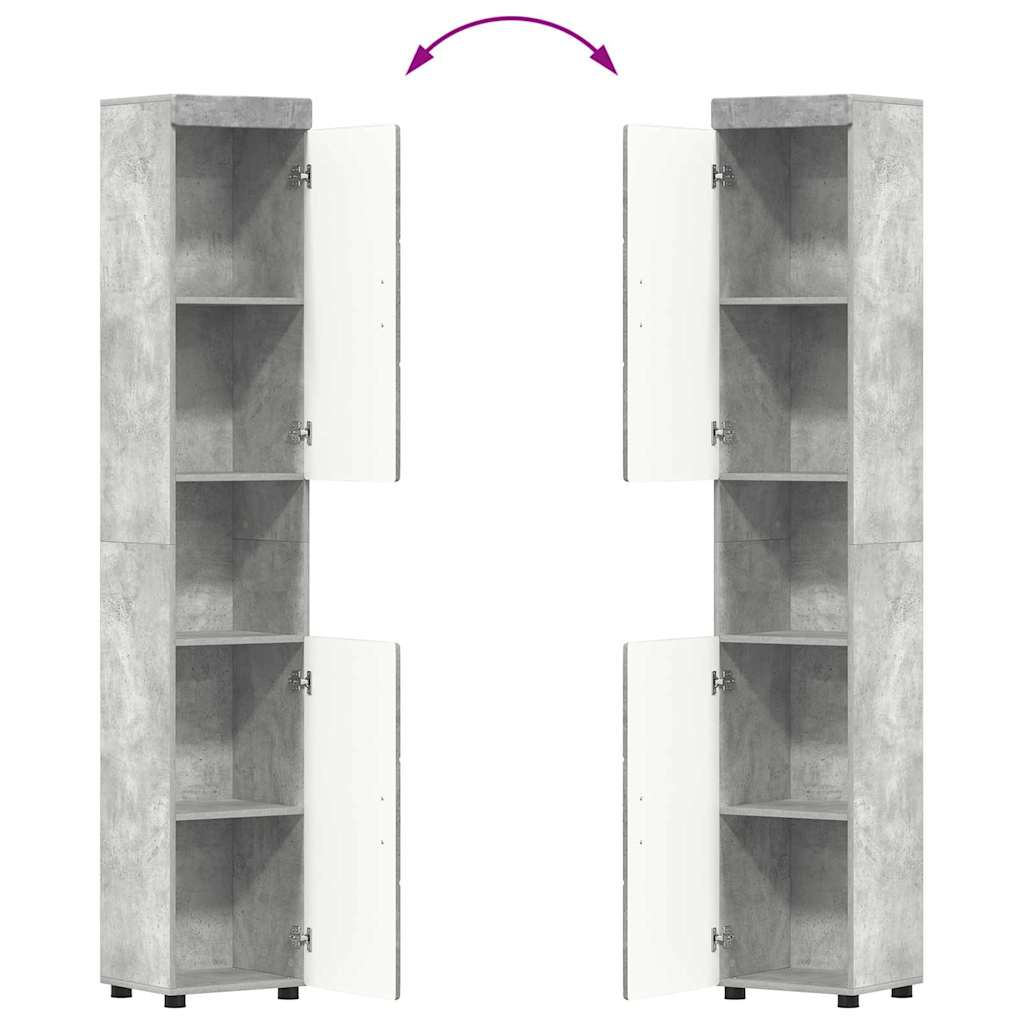 vidaXL Bathroom Furniture Set TULUM 3 pcs Concrete Grey