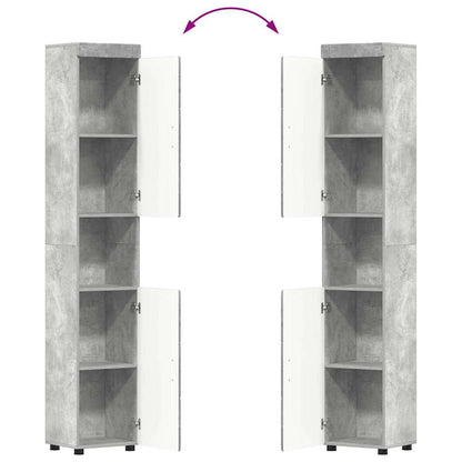 vidaXL Bathroom Furniture Set TULUM 3 pcs Concrete Grey