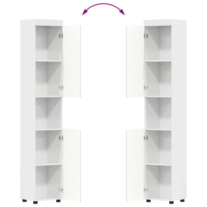 vidaXL Bathroom Furniture Set TULUM 3 pcs High Gloss White