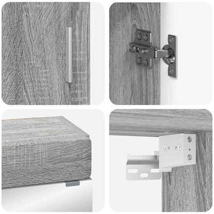 vidaXL Bathroom Furniture Set TULUM 3 pcs Grey Sonoma 60 x 34 x 63 cm