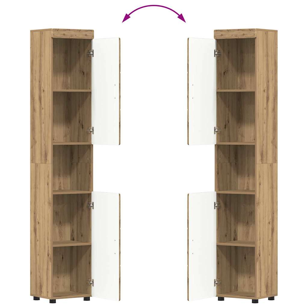 vidaXL Bathroom Furniture Set TULUM 3 pcs Artisan Oak 60 x 34 x 63 cm
