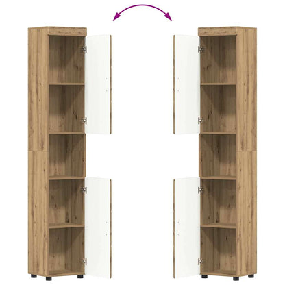 vidaXL Bathroom Furniture Set TULUM 3 pcs Artisan Oak 60 x 34 x 63 cm
