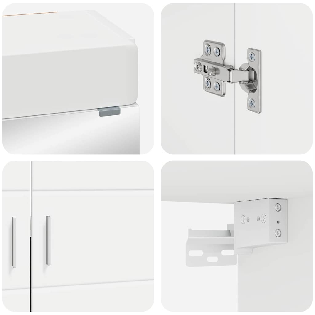vidaXL Bathroom Furniture Set with Drawer TULUM White Engineered Wood