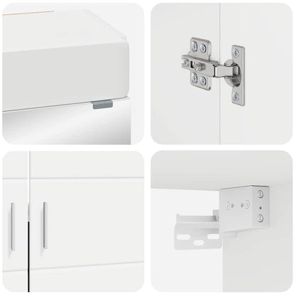 vidaXL Bathroom Furniture Set with Drawer TULUM White Engineered Wood