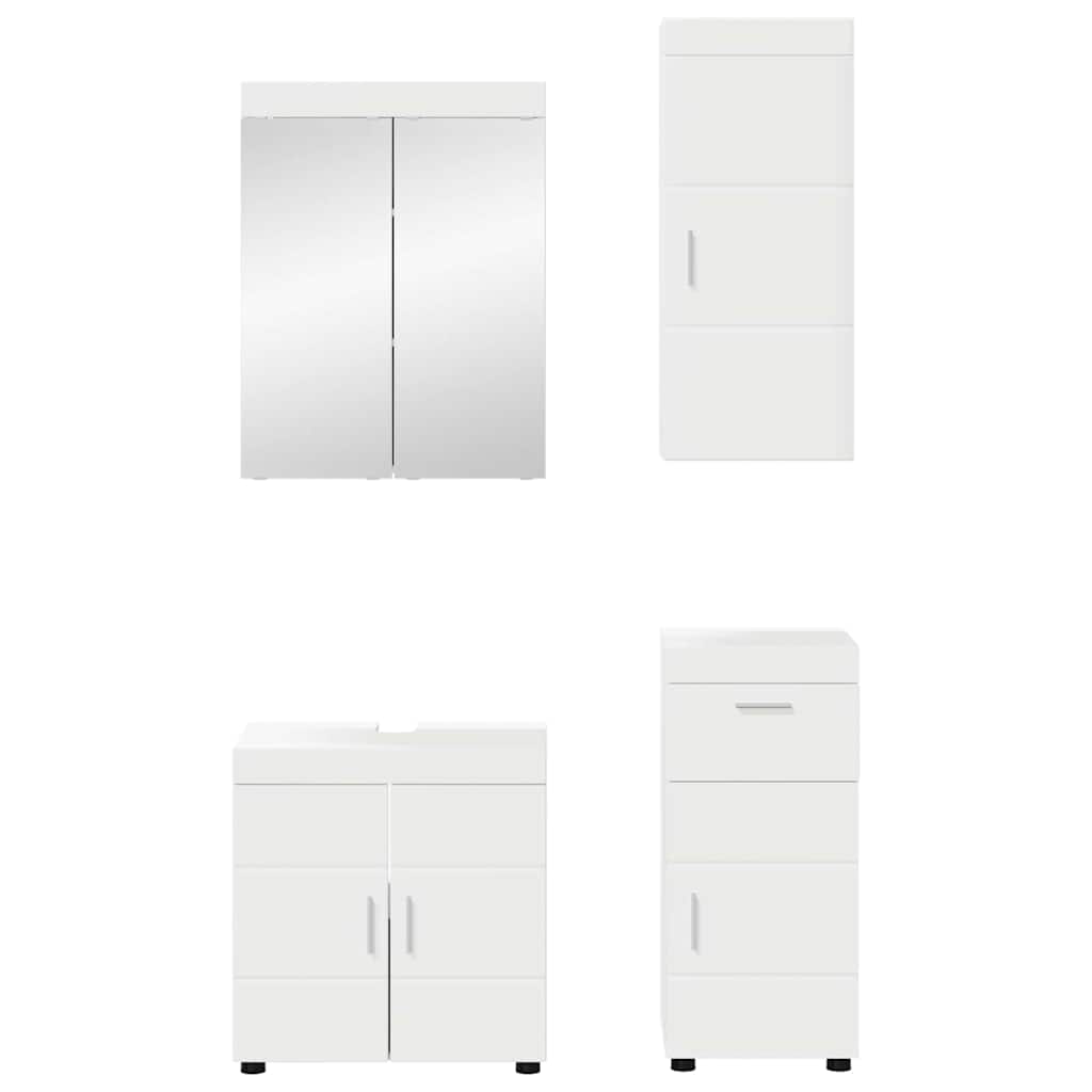 vidaXL Bathroom Furniture Set with Drawer TULUM White Engineered Wood