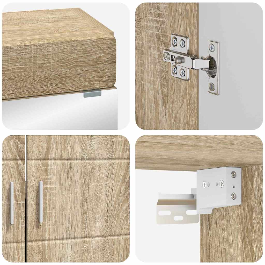 vidaXL Bathroom Furniture Set TULUM Sonoma Oak Engineered Wood