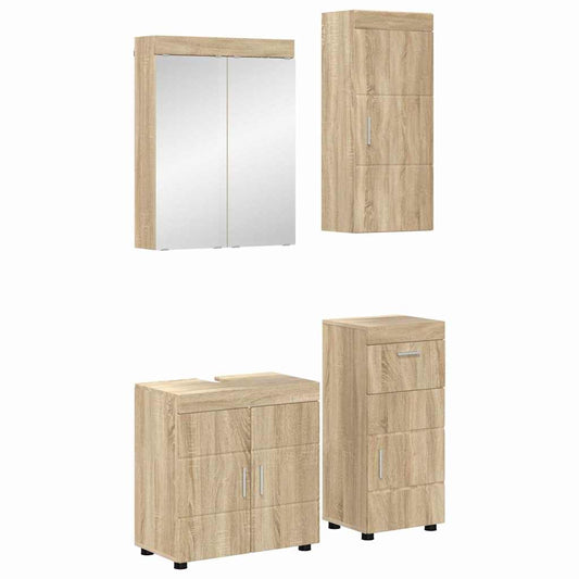 vidaXL Bathroom Furniture Set TULUM Sonoma Oak Engineered Wood