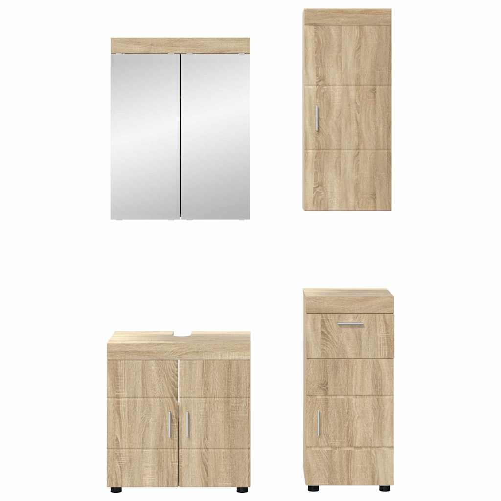 vidaXL Bathroom Furniture Set TULUM Sonoma Oak Engineered Wood