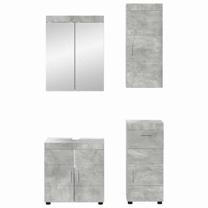 vidaXL Bathroom Furniture Set TULUM 4 pcs Concrete Grey