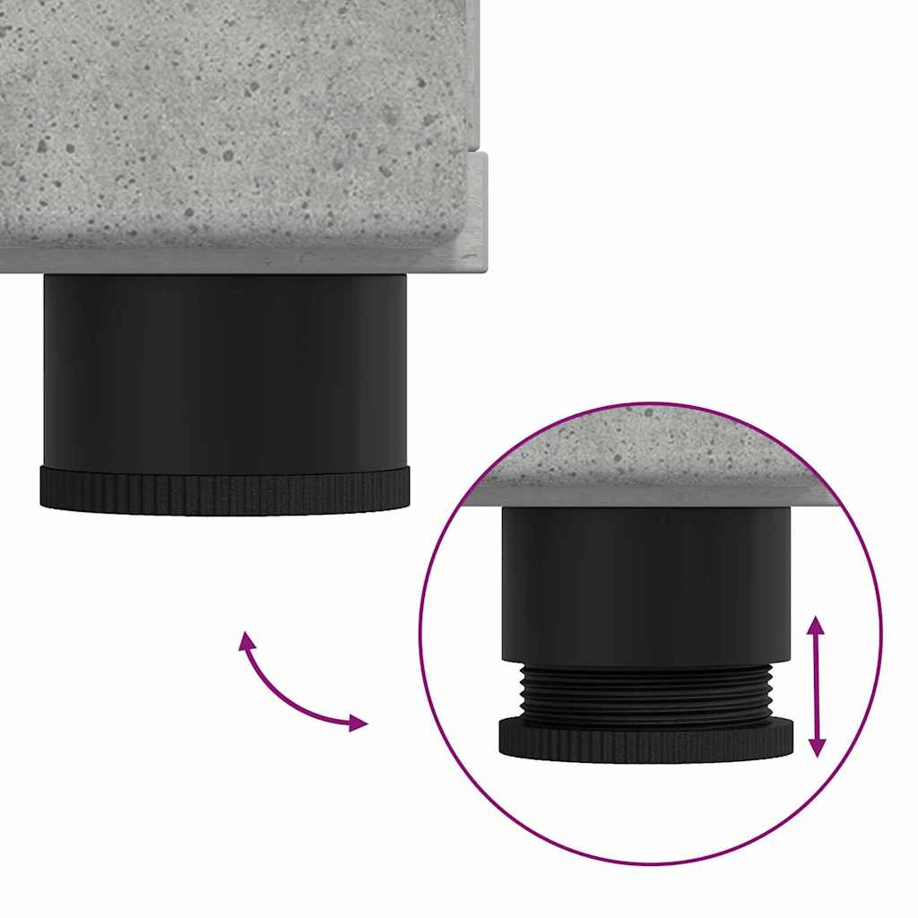 vidaXL Bathroom Furniture Set TULUM 4 pcs Concrete Grey