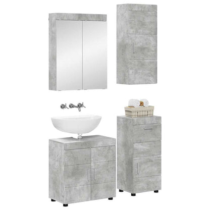 vidaXL Bathroom Furniture Set TULUM 4 pcs Concrete Grey