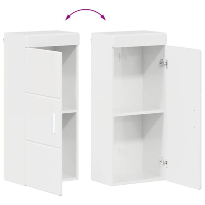 vidaXL Bathroom Furniture Set TULUM High Gloss White Engineered Wood