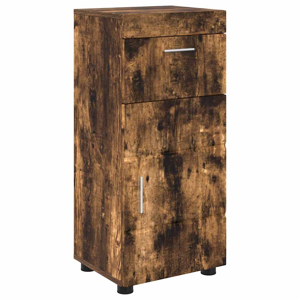 vidaXL Bathroom Furniture Set TULUM Smoked Oak Engineered Wood