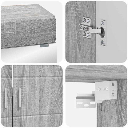 vidaXL Bathroom Furniture Set TULUM Grey Sonoma Engineered Wood