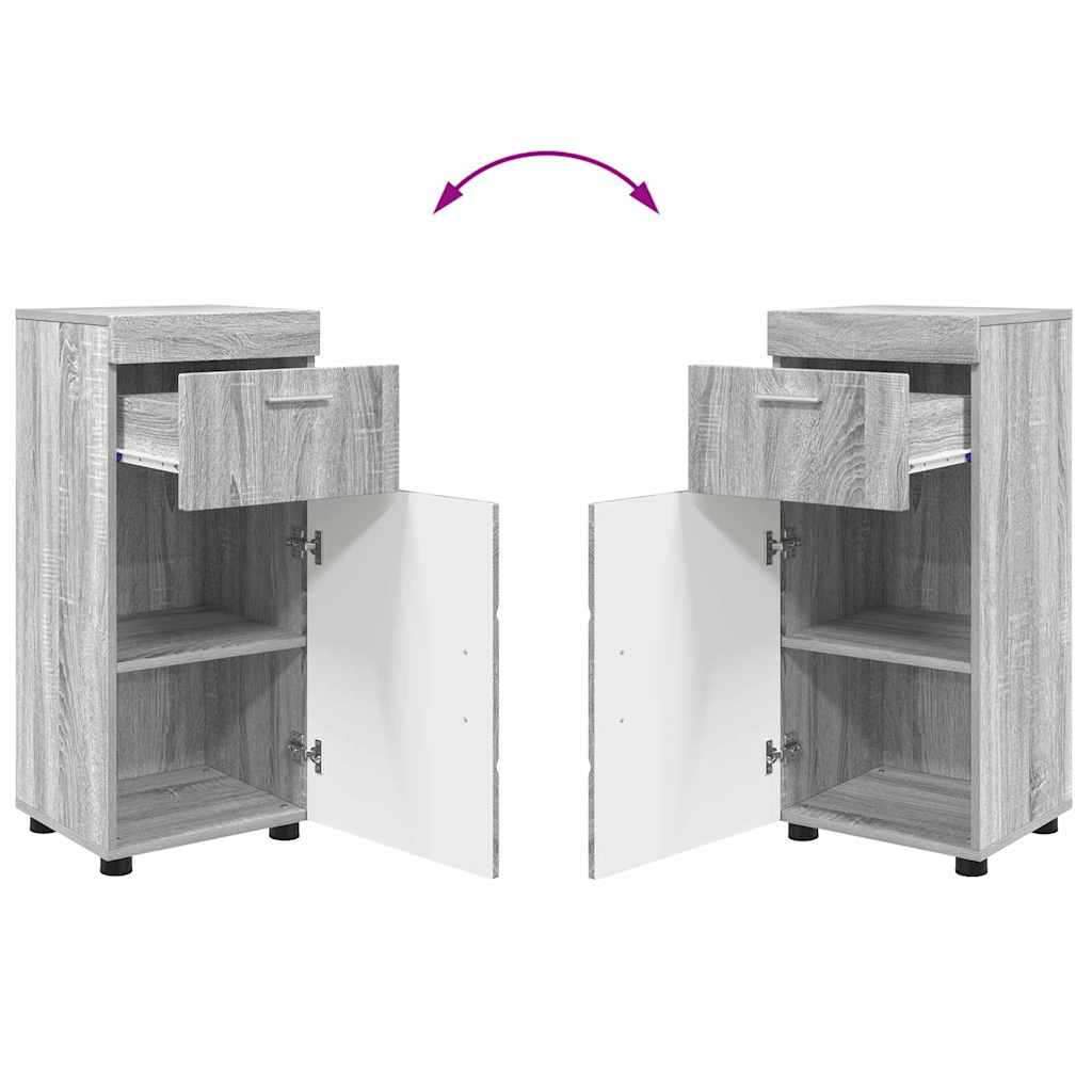 vidaXL Bathroom Furniture Set TULUM Grey Sonoma Engineered Wood